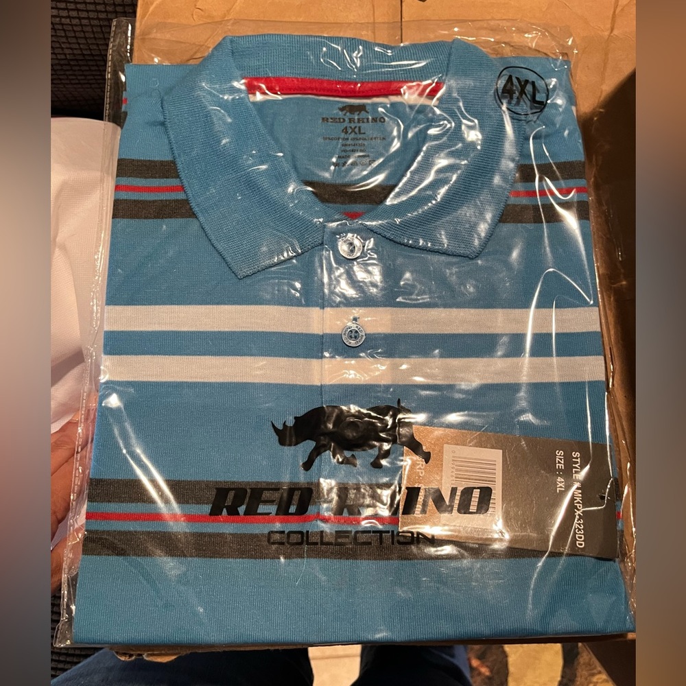 NWT 4XL men’s short sleeve polo style shirt